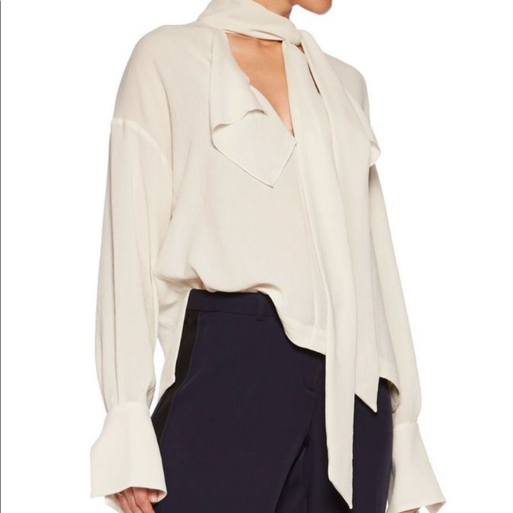 IRO Paris Zarja pussy-bow crepe de chine blouse